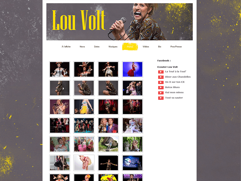 Page "Photos" du site de Lou Volt